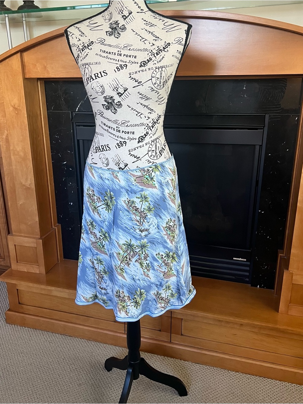 Old Navy Tropical Print A-Line Skirt